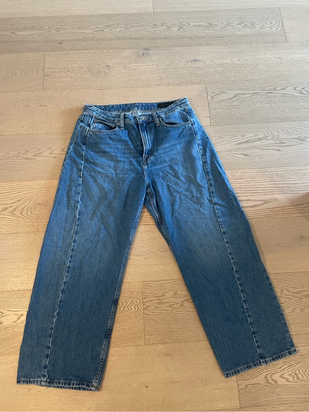 Zara Women's XL Balloon Jeans in Med Wash Denim